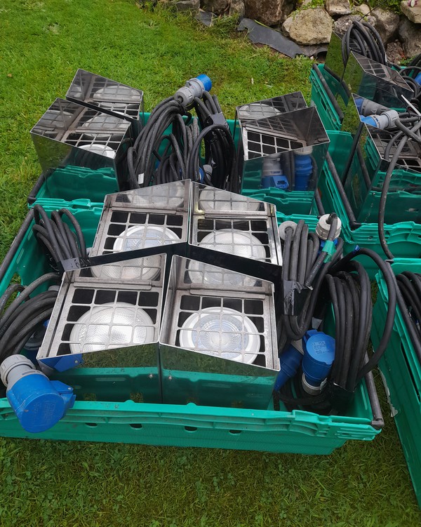 Secondhand Marquee Uplighters