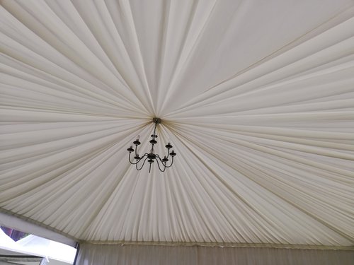 6m Pagoda Ivory Pleated Roof Linings 6m Pagoda Ivory Pleated Roof Linings