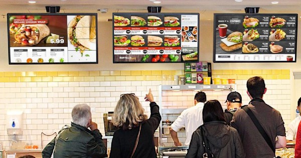 Digital menu bords