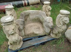 Lion Garden Seat For Sale