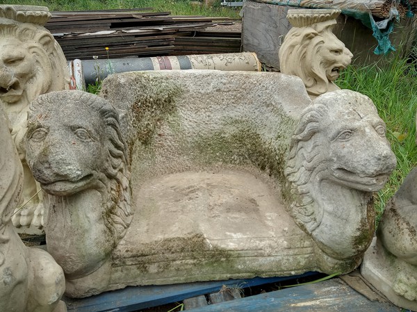 Secondhand Lion Sculpture Seat