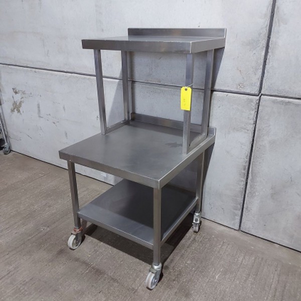 Used prep table with shelf