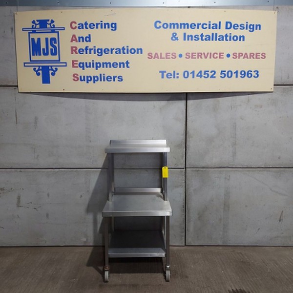 Used stainless steel bench on wheels