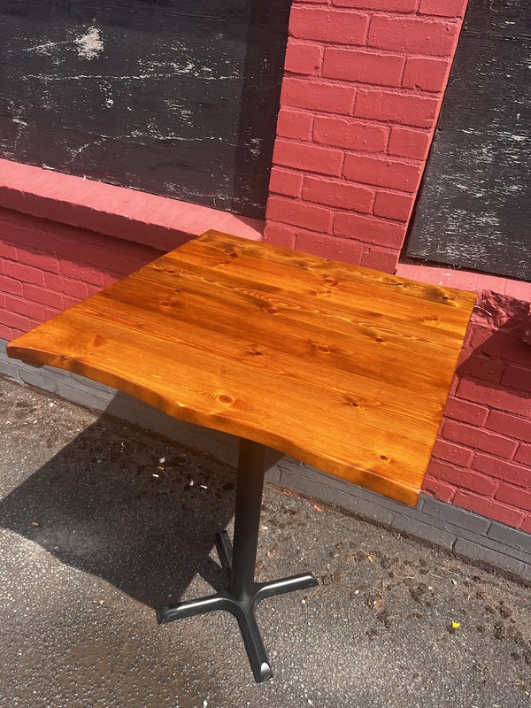 Wavy Wooden Poseur Tables