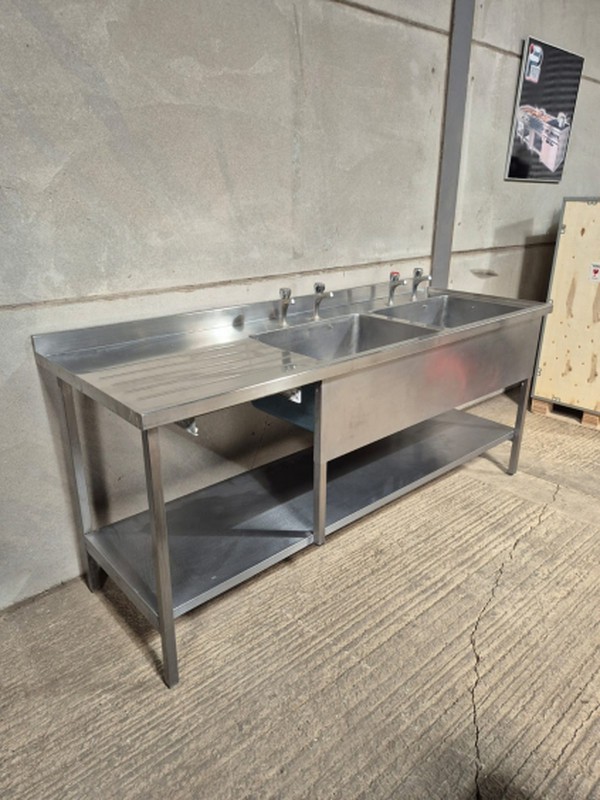 Stainless steel double sink