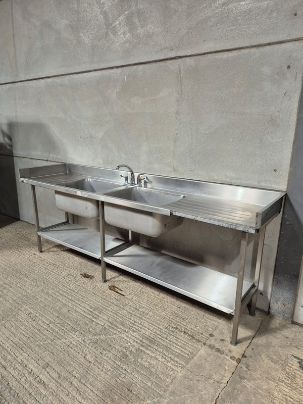 Stainless steel double sink