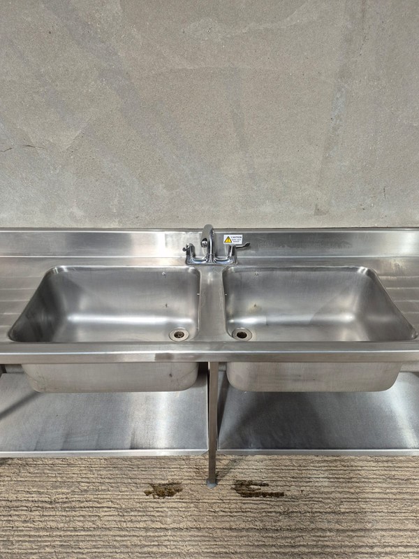 Used freestanding double sink