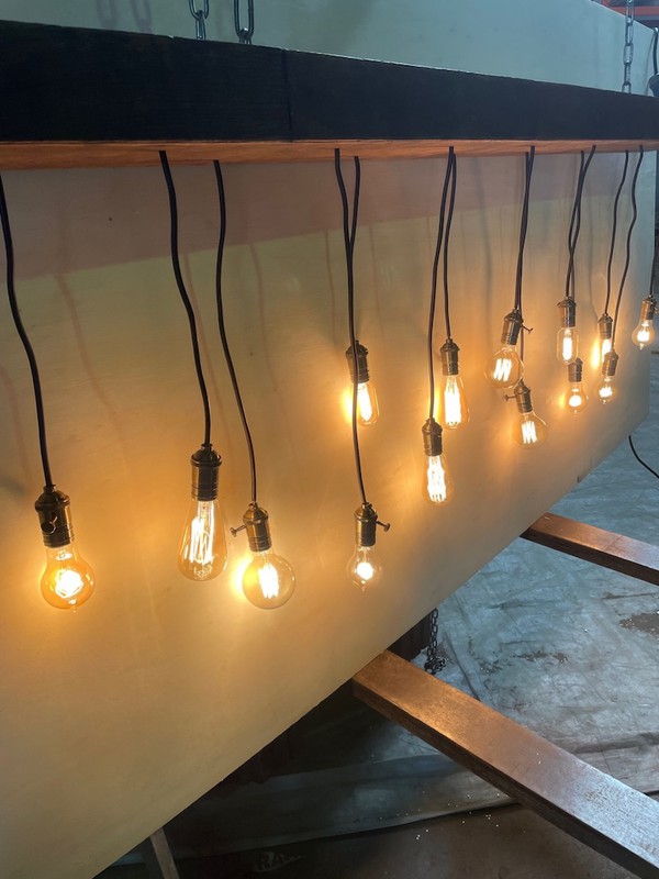 Outside Edison lighting