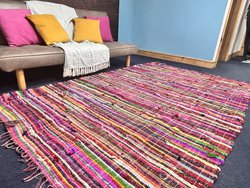 Pink Striped Rugs