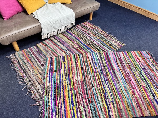 Decorative Pink Stripy Rugs