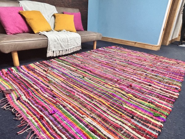 Pink Striped Rugs
