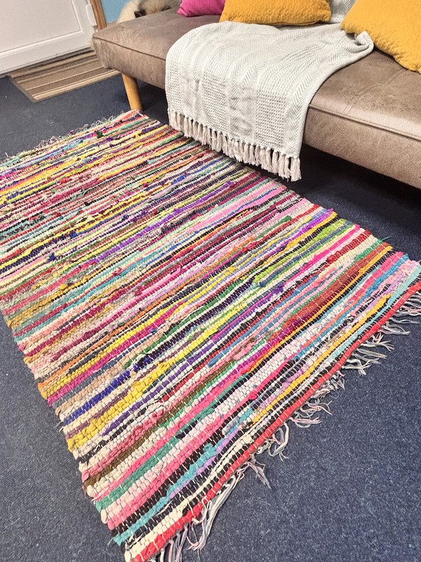 Decorative Pink Striped Rugs