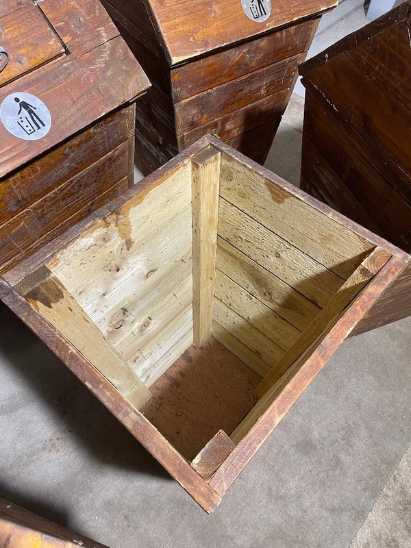 Hand Made Wooden Bins