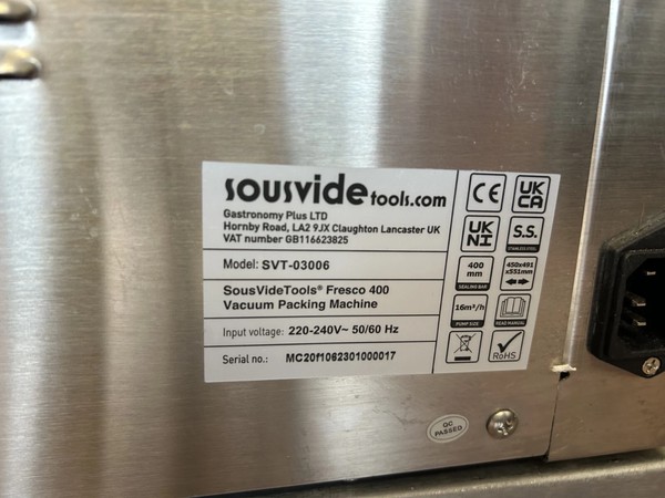 SousVide Fresco 400 - Vacuum Packing Machine
