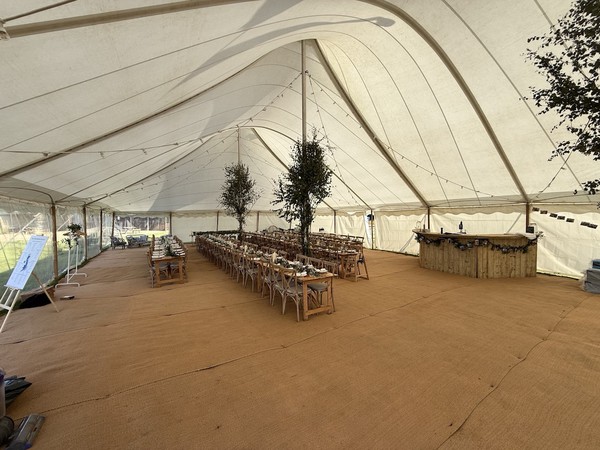 Sailcloth Marquee and floor