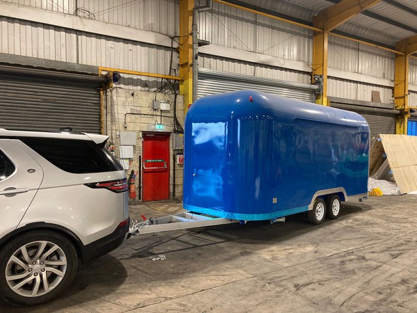 Twin axle airstream catering trailer