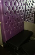 Purple bench seating