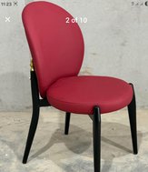 red dining chair