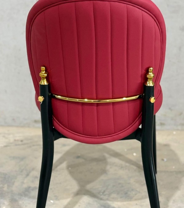 ornate red dining chair