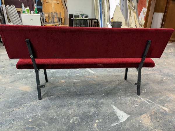 Secondhand Classic Red Velour Theatre Cinema Seating Units For Sale