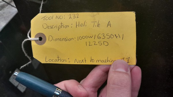 Helicopter pad injection moulding tool No 232