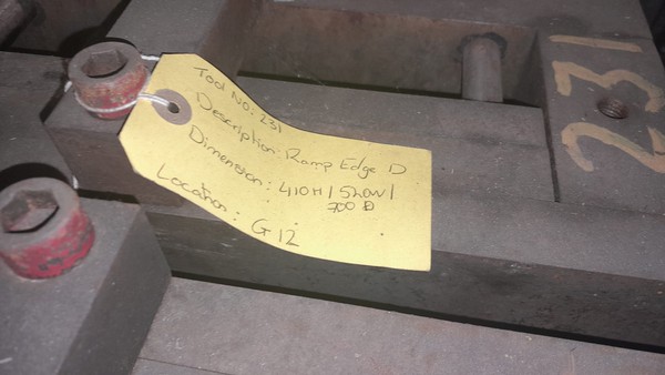 Plastic floor Ramp edge D Tool No 231