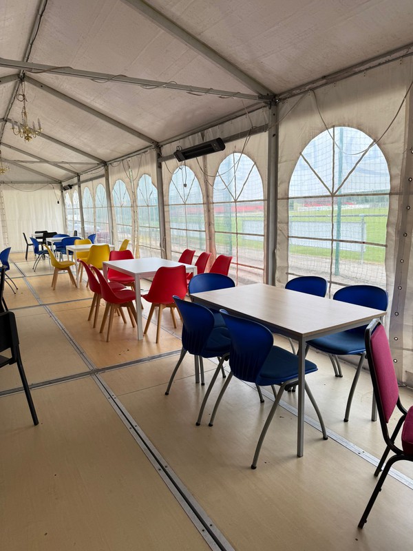 3m x 18m framed marquee for sale