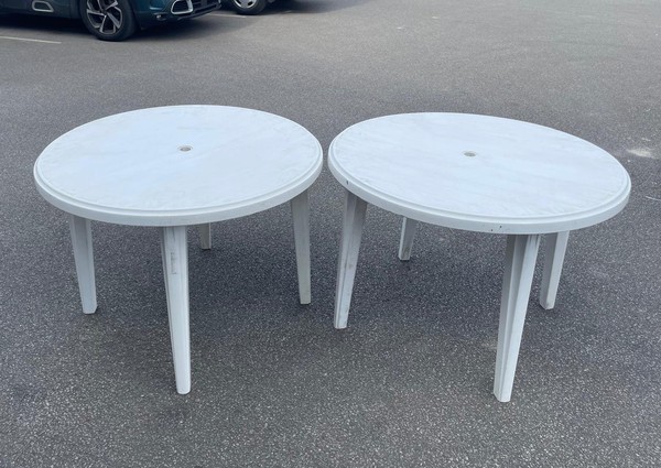 30x Plastic Bistro Tables For Sale