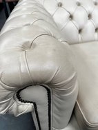 Grey button back sofa for sale