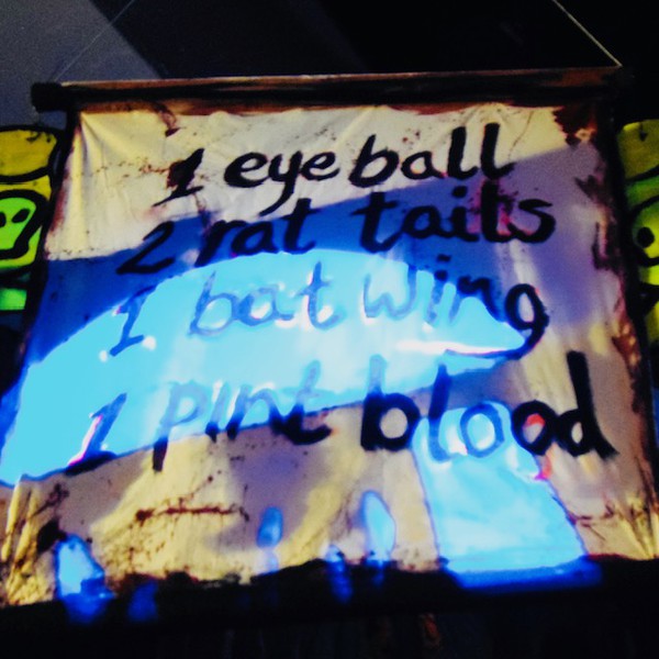 Eyeball, Rats tails, bat wing and a pint of blood!
