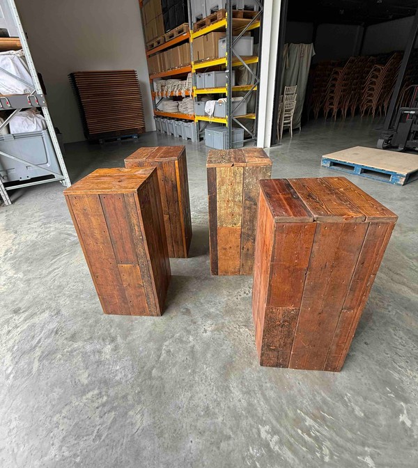 Rustic Oak Plinths For Sale