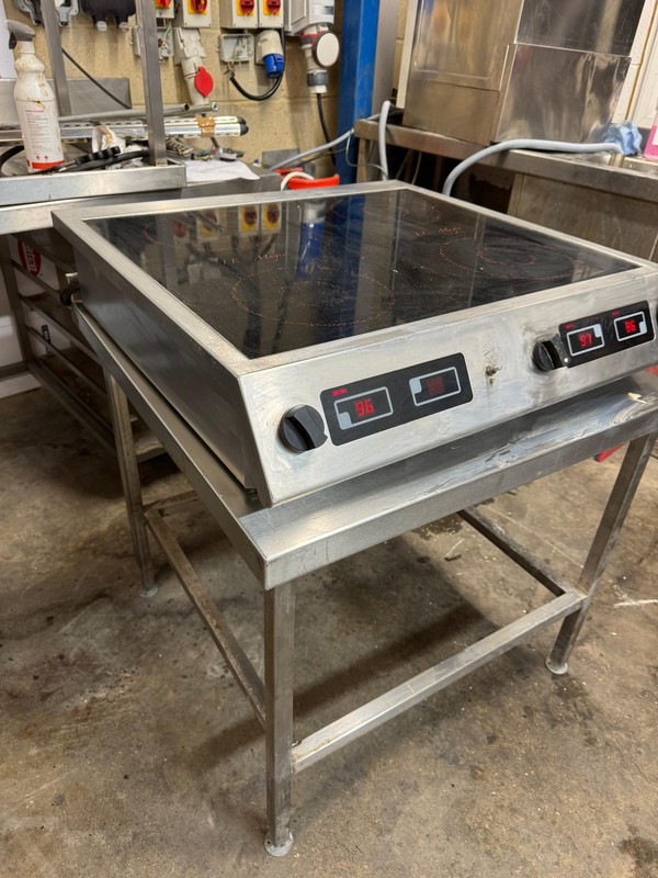 Secondhand Table Top Induction with Custom Made Table For Sale