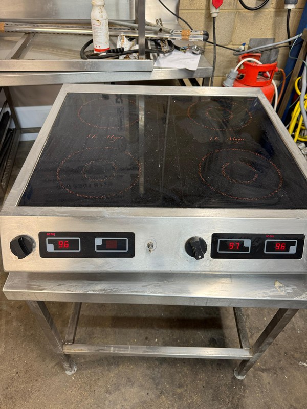 Secondhand Table Top Induction with Custom Made Table For Sale
