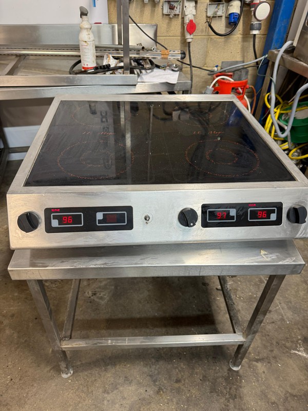 Secondhand Table Top Induction with Custom Made Table For Sale