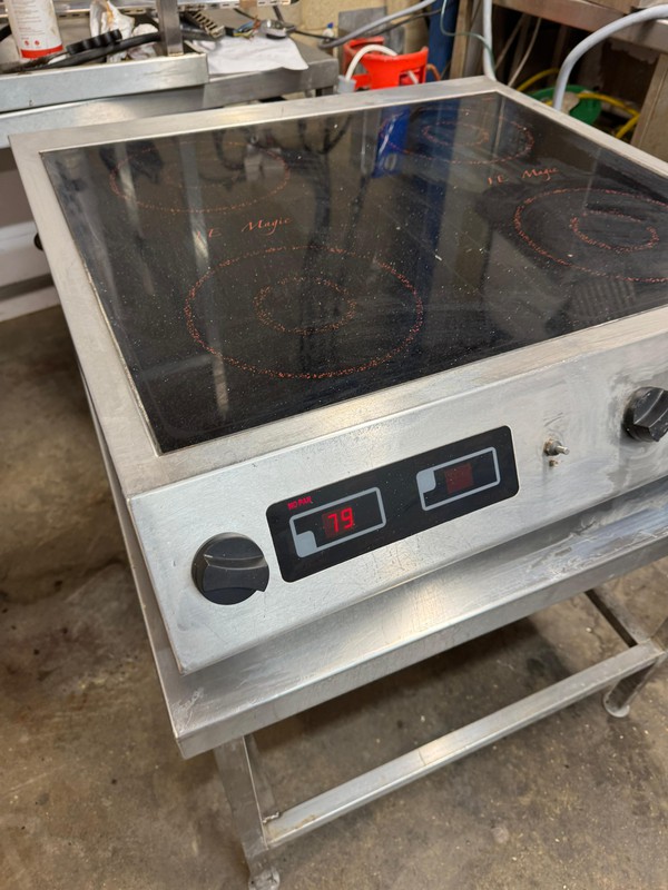 Secondhand Table Top Induction with Custom Made Table For Sale