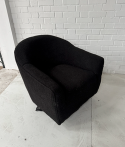 Black Swivel Armchair For Sale
