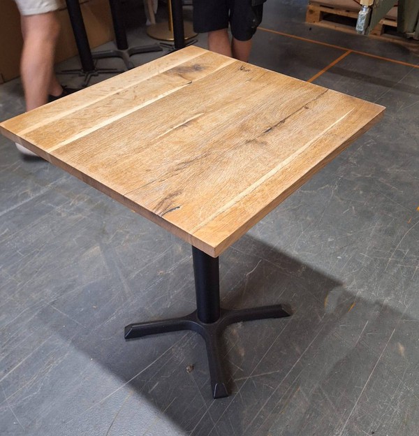 Square Oak table for sale c0cm x 60cm