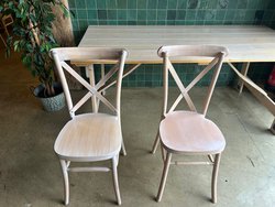 Limewash Crossback Chairs