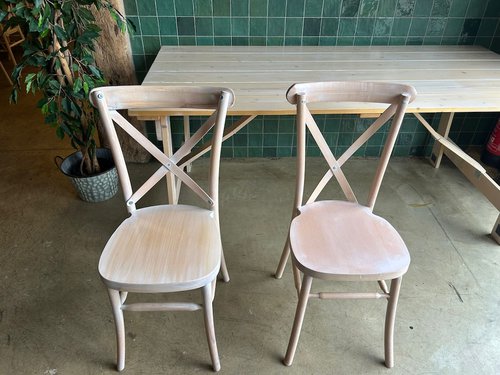 Limewash Crossback Chairs Limewash Crossback Chairs