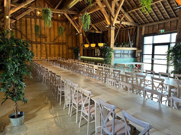 Limewash Crossback Dining Chairs