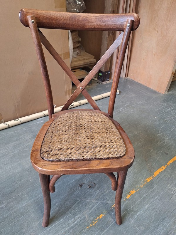 Dark Oak Crossback Banquet Chairs