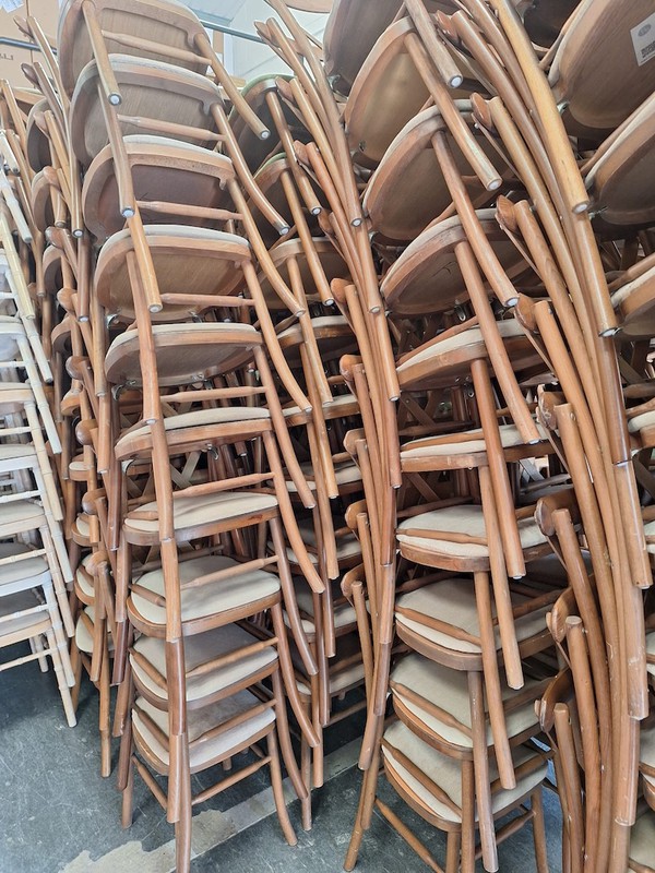 Stacking Antique Wash Crossback Chairs
