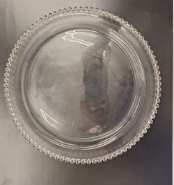 Sliver Beaded Charger Plates