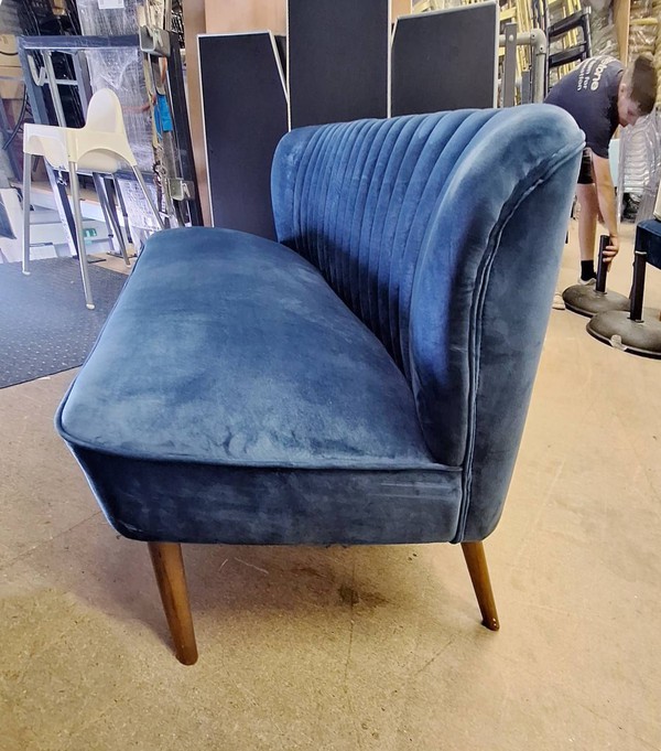 Blue Velvet Sofa for sale