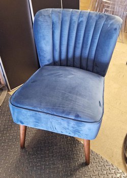 Blue velvet chairs