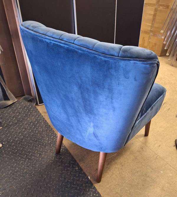 Velvet blue chairs