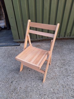 New wooden folding chairs