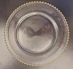 Gold Beaded Charger Plates