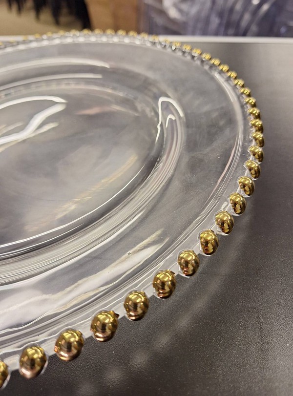 Gold Beaded Charger Plates