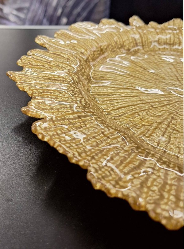 Golden charger plate for sale